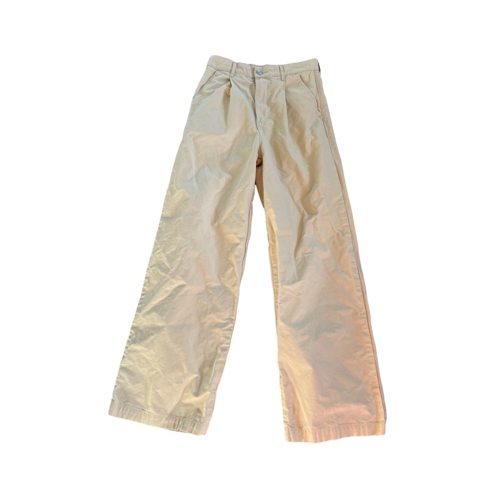 Classic Tan Wide-Leg Pants